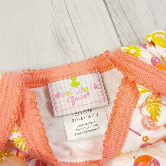 Baby Girl 2 Outfit Summer Bodysuit Set Little Sister Birds Flowers Pink Gold 0-3 - Picture 8 of 10